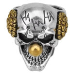 Bague tête de mort clown
